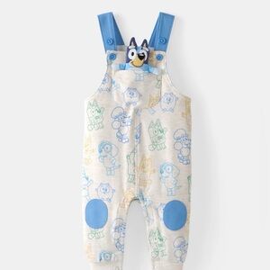 Little Sleepies BLUEY Playtime Crew Overalls Toddler Size 2T